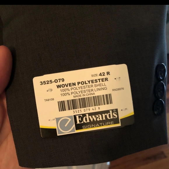 Edwards Synergy Washable Suit Coat 42R - Picture 7 of 7